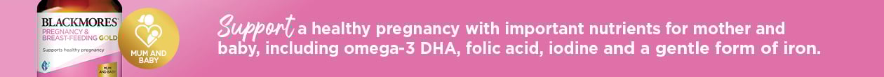 Blackmores Pregnancy and Breastfeeding Gold HCP samples